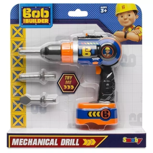 Bob The Builder Mechanical Drill Smoby 360128 **New**