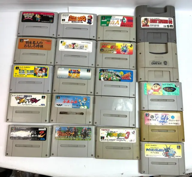 WHOLESALE LOT of 20 Nintendo SNES SUPER Famicom Cartrige lot set 2