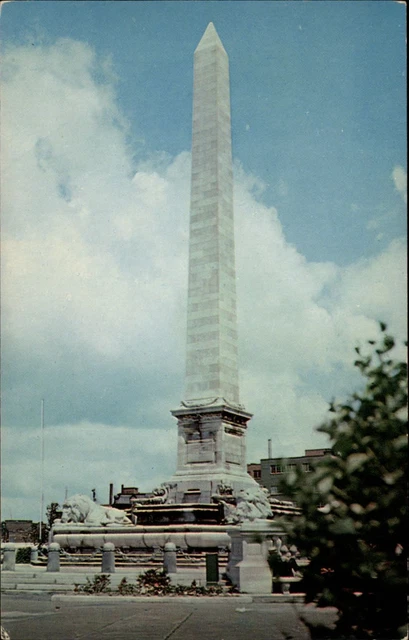 William McKinley monument Civic Center Buffalo New York ~ 1960s postcard