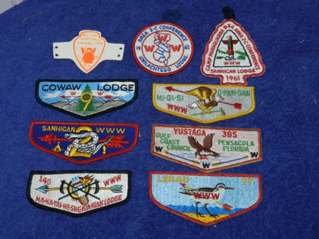 Vintage Boy Scouts Of America BSA Order Of The Arrow Lot 1950s 1960s Patches