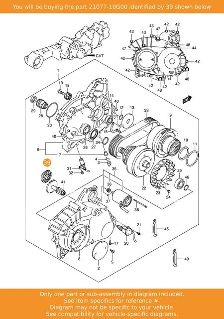 Actuator Gear Assy For Suzuki AN650 Burgman SkyWave 650 2003-2017 Actuator Counter Idler 21078-10G00 21077-10G00 25112-78G90 - 201355758