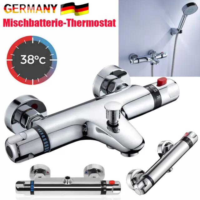 Verchromt Badewannenarmatur-Thermostat Wasserfall Wasserhahn Wanne Mischbatterie