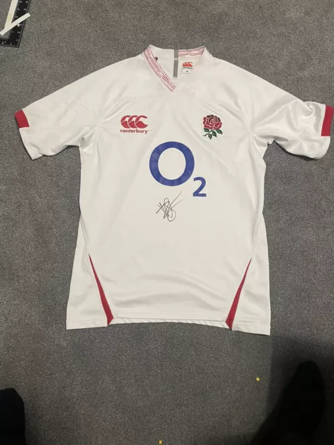 Manu Tuilagi Signed England Rugby Shirt COA Sale Sharks