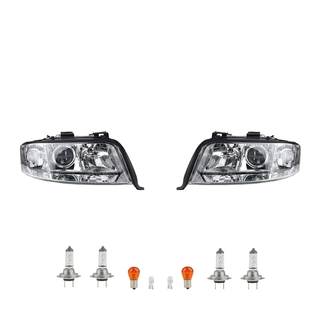 Set Audi A6 C5 Xenon Scheinwerfer RE+LI Bj 01-04 4B Facelift Limo Avant D2S/H7 +2x Brenner