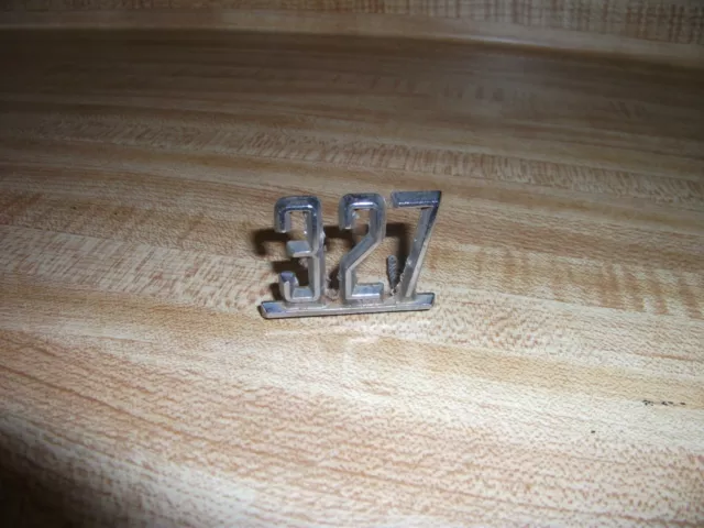 OEM 1965-1967 65 66 67 Chevrolet GM Chevy Camaro Chevelle " 327 " Fender Emblem