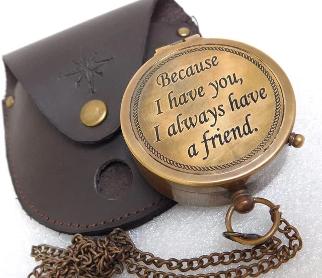 DOLLOND LONDON | Brass Engraved Quote Compass | Gifts for Your Friend, HIM, HER,