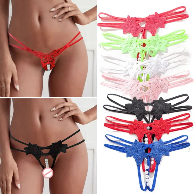 Unterwäsche G-String Tanga Spitzenhöschen T-Rücken Niedrige Taille Sexy E