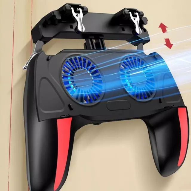 H10 Handheld Grip Game Controller Joystick Gamepad for Pubg Trigger 2Cooling Fan