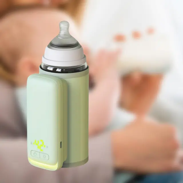 Portable Bottle Warmer Baby Milk Heating Keeper with Digital Display 6 Level