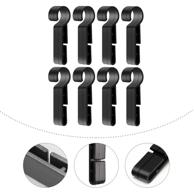 8 piezas hebilla antideslizante soporte negro gancho clip gancho conexión