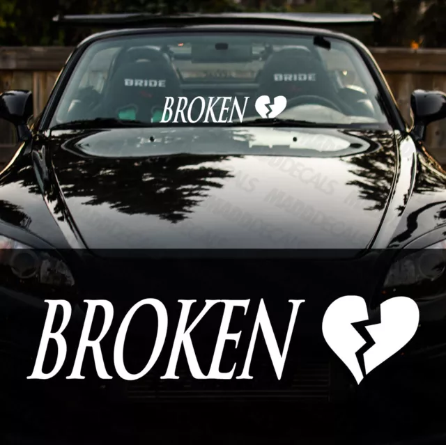 SAD BOYZ BROKEN HEART Vinyl Decal Sticker Windshield Banner Decal Sticker