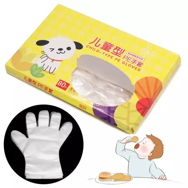 Kitchen Kids Avoid Direct Touch Plastic Clear Food Children Disposable Gloves