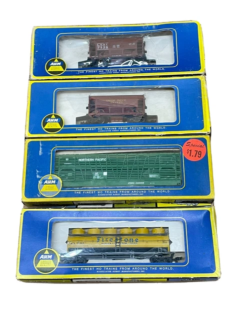 Vtg AHM HO Scale Train Lot # 5273 Ore Cars 5421 Stock 5429 Six Dome Tank Boxes⭐️