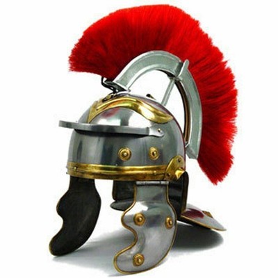 Trojan Médiévale Grec Corinthien Casque Rouge Plum Romain Knight Gaulois Trojan Gift 