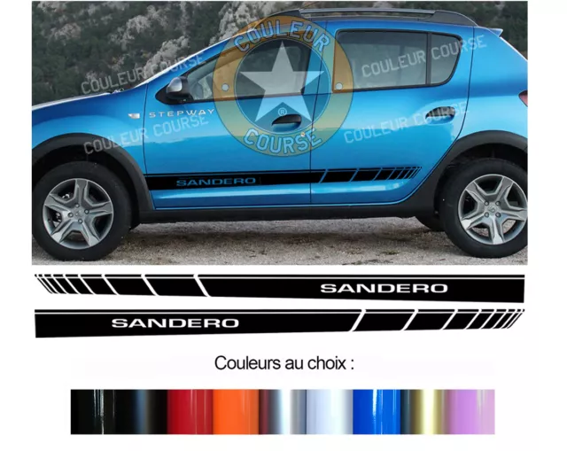 2 X Bandes Bas De Caisse Pour Dacia Sandero Sport Autocollant Sticker Bd573-3