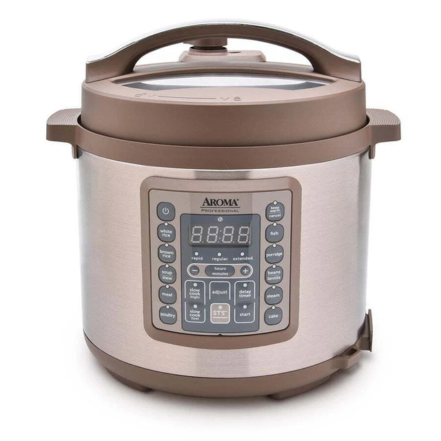 Aroma Housewares Professional MTC-8016 Digital Pressure Cooker, 6 quart, Brown
