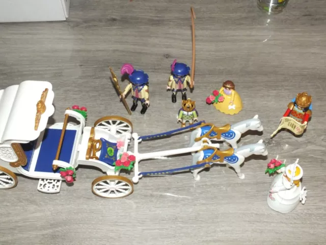 PLAYMOBIL 4258 Mariage du Couple Royal Mariés Calèche Carrosse non complet