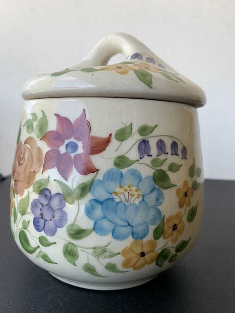 Ancien pot émaillé avec couvercle pour bouillir le lait France