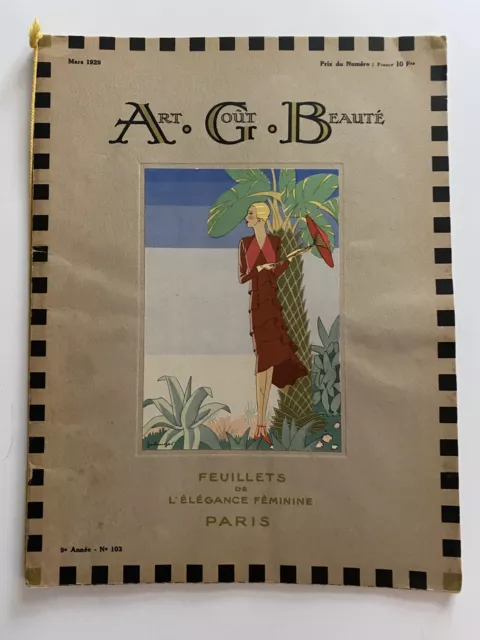 Art Goût Beauté AGB 1929 März März französische Zeitschrift R Drivor Illustrationen