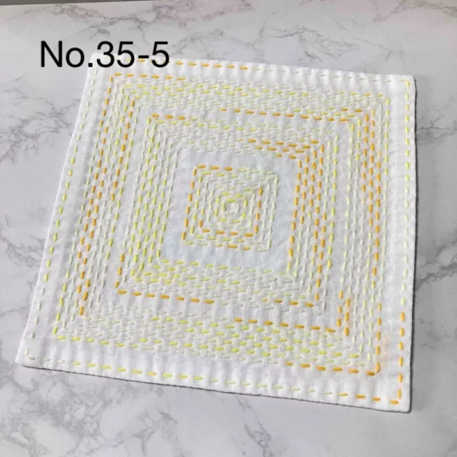Sashiko Handkerchief No.35-5 Yellow