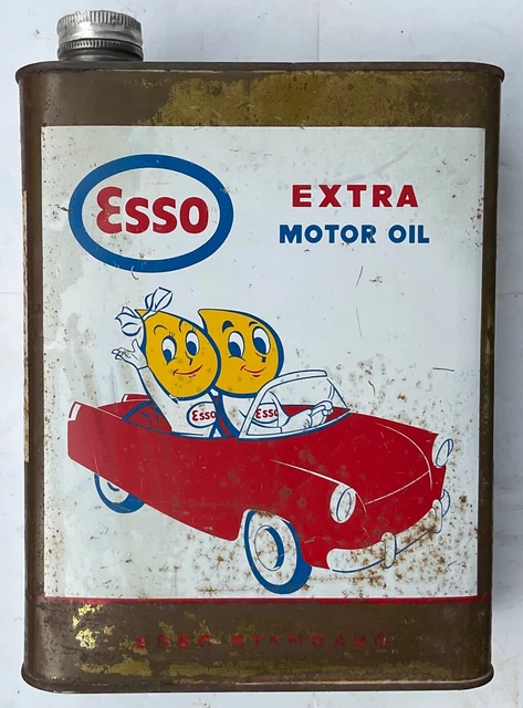 Ancien bidon d'huile Esso goutte d'huile - Collection