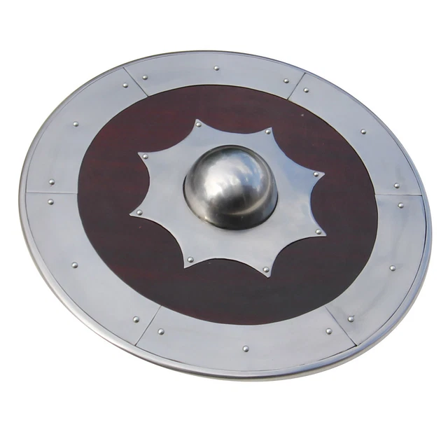 Hand Forged Armored Norse Land Scandinavian Round 16 Gauge Shield Replica