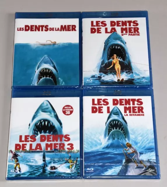 Lot 4 Blu-Ray L'integrale Les Dents De La Mer Neuf Sous Blister + Cadeau