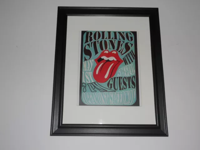 Framed Rolling Stones Altamont Speedway 1969 Handbill, Let it Bleed 14"x17"