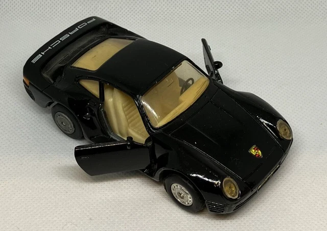 Porsche 959 - MC Spielzeug Maßstab 1/36 schwarz, Rückzug, unverpackt