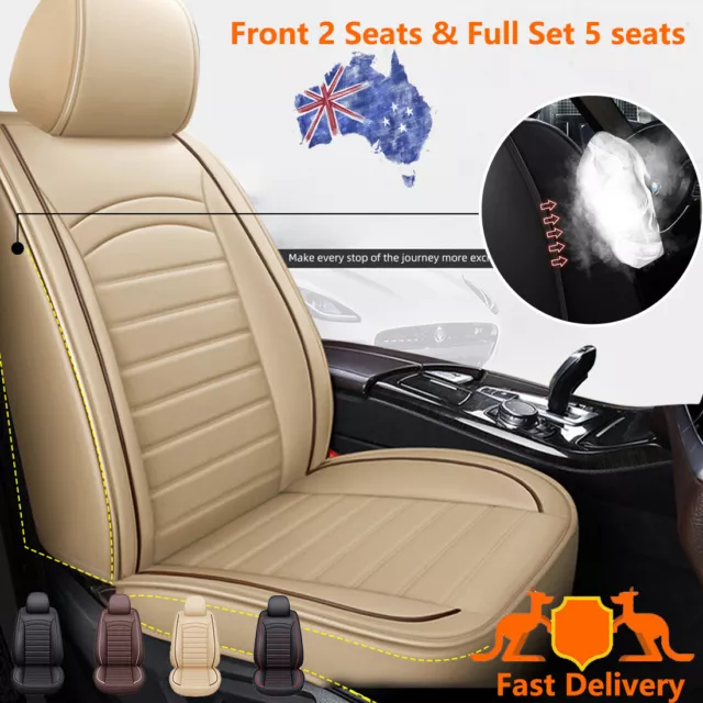 PU Leather Car Seat Covers Full Set for Land Rover LR3 Range Evoque Sport Velar