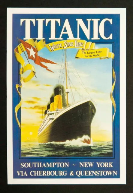 Titanic White Star Line The World's Largest Liner Sunrise A3 Poster