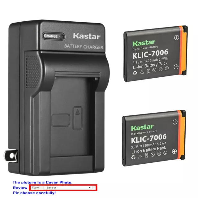 Kastar K7006 Battery AC Wall Charger for Kodak Easyshare M550 M552 M575 M577