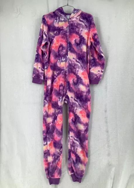 The Childrens Place Girls Tie Dye One piece Pajamas Pink, Purple, Yellow Size XL