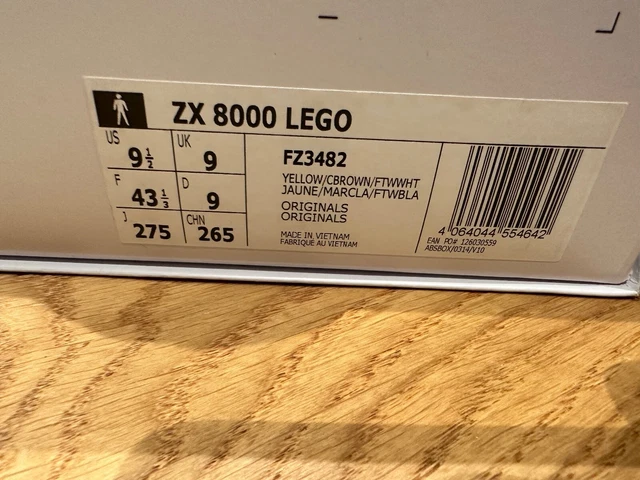 Adidas ZX8000 Lego erste Serie, Sammler, ungetragen, Gr. 43 1/3 3