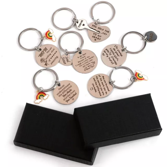 Thank You Gift Personalised Keyring Keychain for Colleague Teacher 2