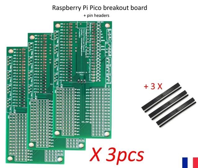 3pcs Raspberry Pi Pico breakout board prototyping board for Pi Pico RP2040 type