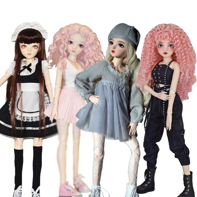 1/3 BJD Doll Full Set with Doll and Doll's Clothes Makeup 24 inch Girl Doll Toy