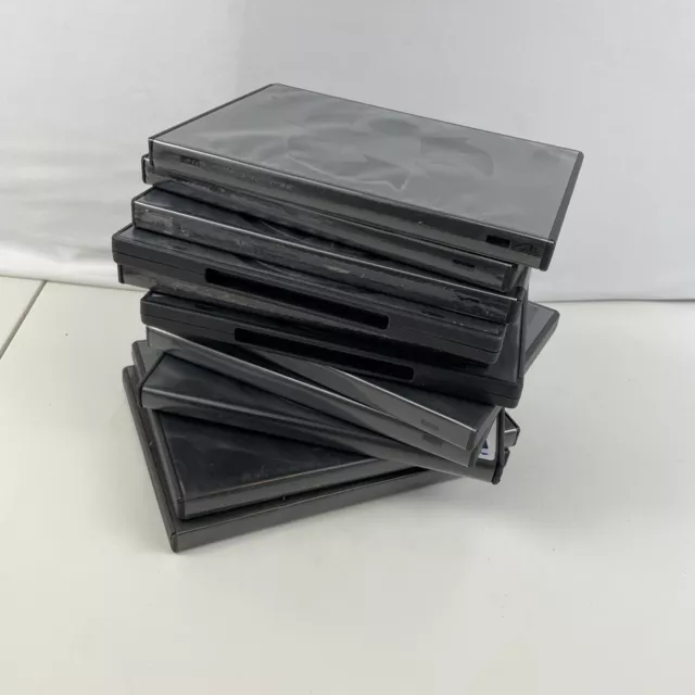 Lot of 11 Empty DVD Cases Black
