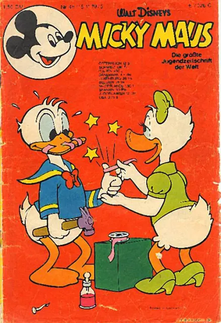 Micky Maus Nr 46 Ehapa Verlag 1975 Disney mit Werbung