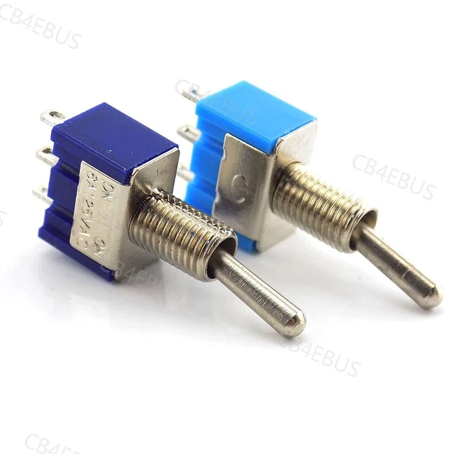 5x 3-Pin SPDT ON-ON 6A 125VAC Miniature Toggle Switches MTS102 Mounting CB4