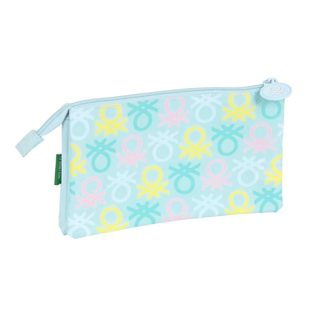 Dreifaches Mehrzweck-Etui Benetton Fantasy Himmelsblau [22 x 12 x 3 cm]