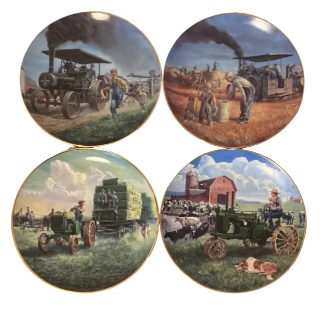 John Deere Farmland Memories 8" Collector Plates Danbury Mint Set of 4