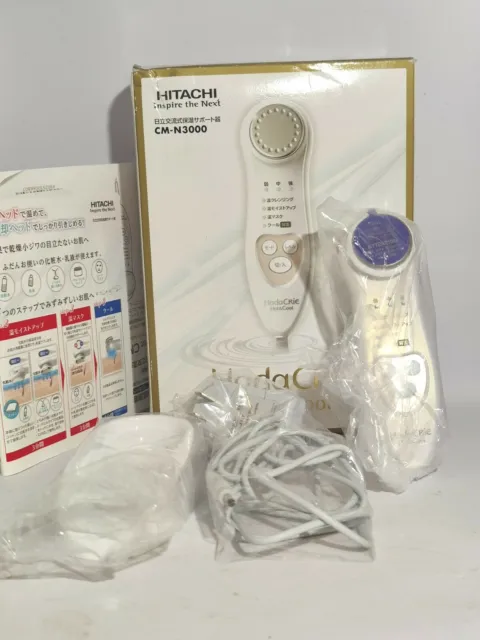 HITACHI Hada Crie Hot & Cool CM-N3000-W Facial Cleanser Massager New - Open Box