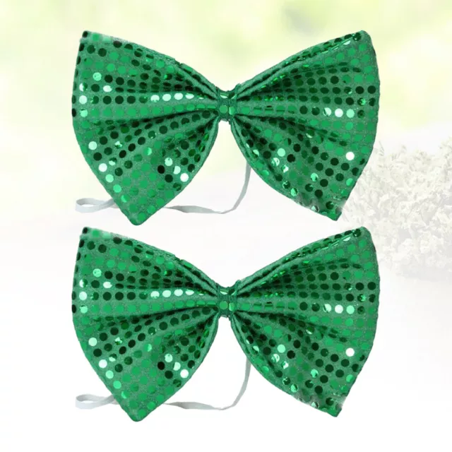 2 Pcs Bridegroom St. Patrick Day Tie Patricks Adjustable Bows