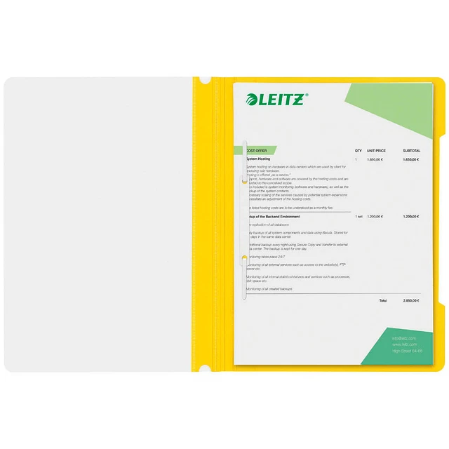 LEITZ Schnellhefter 4191 Kunststoff gelb DIN A4