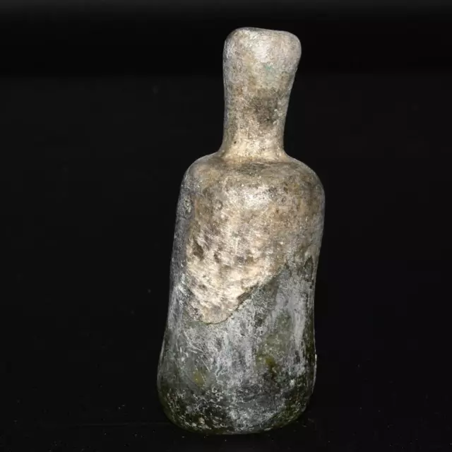 Authentic Ancient Eastern Roman Glass Bottle Vessel Circa 1st - 3rd Century AD