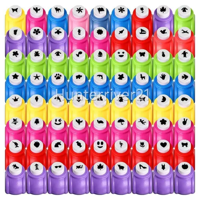 X26 Mini Paper Hole Punches Cutters Scrapbook DIY Puncher Shape W/ Gift Pack AU 2