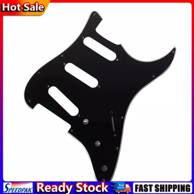 3Ply SSS 11 Holes Strat Electric Guitar Pickguard for FD (Black) Hot