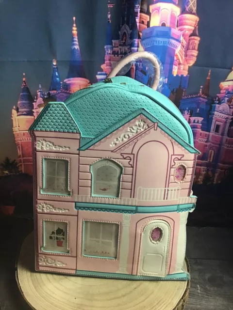 Barbie Dream House Mini Backpack Purse Her Universe Pink Bag w Opening Door-new