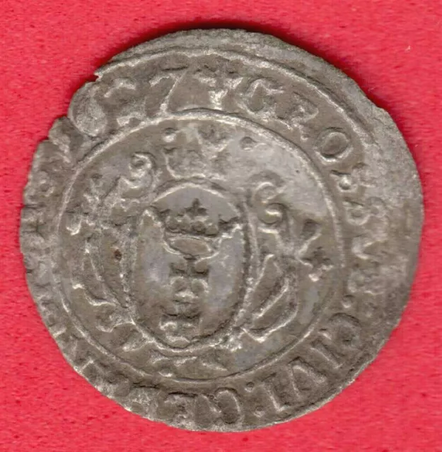 Danzig Poland Grosz 1627 Sigismund III Vasa Waza Gdansk 1294